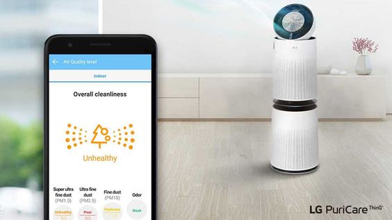 Máy lọc không khí LG PuriCare 2 tầng AS10GDWH0.ABAE điều khiển dễ dàng