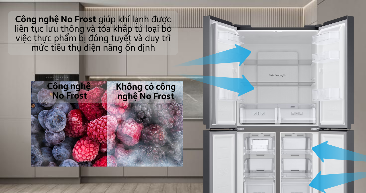 Tủ lạnh Samsung Multidoor 488 lít 2021 (RF48A4000B4/SV) — ảnh 6