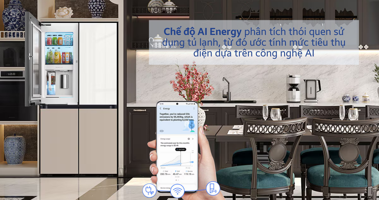 Tủ lạnh Samsung Multidoor Bespoke 648L 2023 RF59CB66F8S/SV — ảnh 6