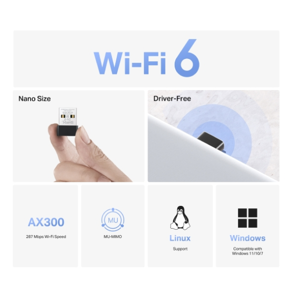 USB Wifi 6 Mercusys AX300 MA14N — ảnh 5
