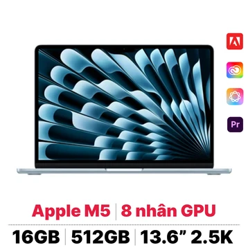 MacBook Air M5 13 inch 2026 10CPU 8GPU 16GB 512GB Apple Việt Nam