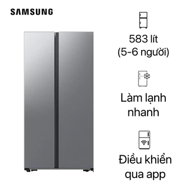 Tủ lạnh Samsung Side By Side 583L 2024 RS57DG400EM9SV