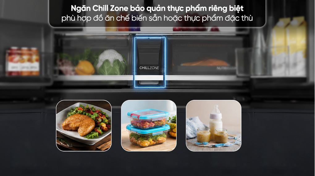 Tủ lạnh Haier Inverter 638 lít Multi Door HM800ASWMBVNU1 - Chill Zone bảo quản thực phẩm chuyên biệt