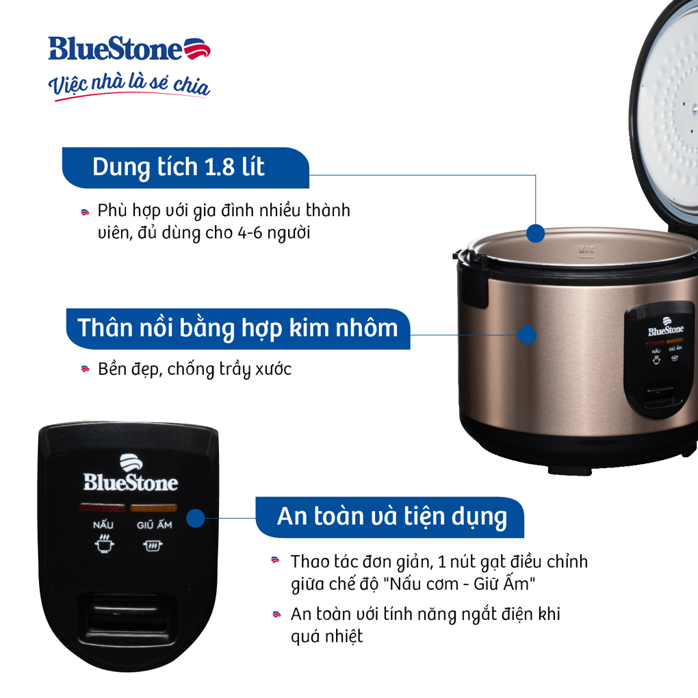 Nồi Cơm Điện RCB-5519 1.8 Lít — ảnh 4