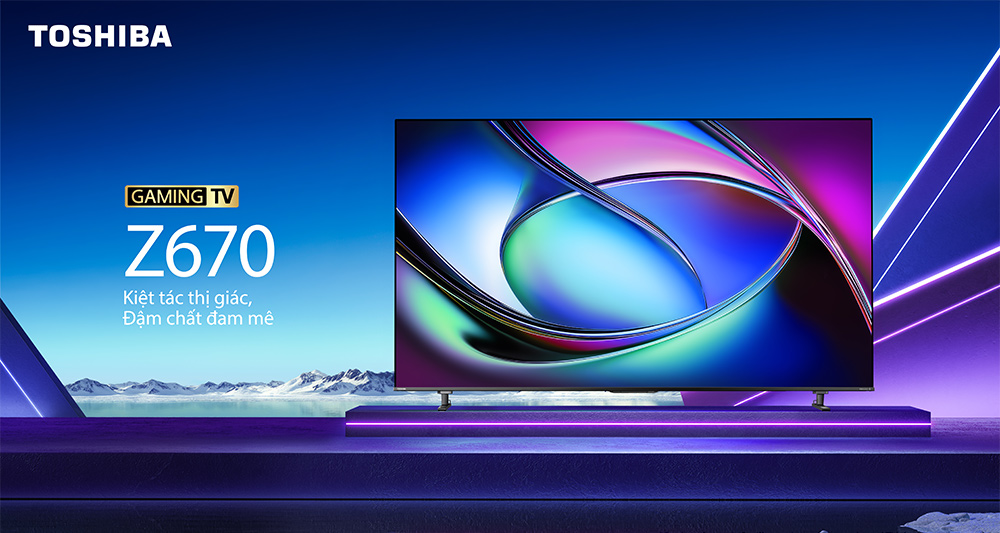 Thiết kế Tivi Mini LED Toshiba AI 4K 55 inch 55Z670RP