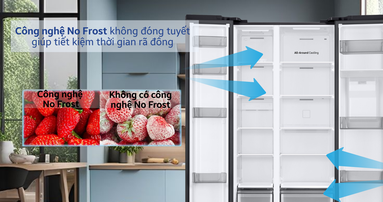 Tủ lạnh Samsung Side By Side 578L 2024 RS57DG410EB4SV — ảnh 5