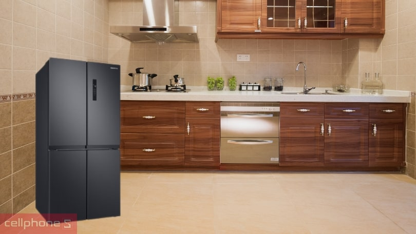 Điện năng tiêu thụ của tủ lạnh Samsung Inverter Multi Door RF48A4000B4SV 488 lít