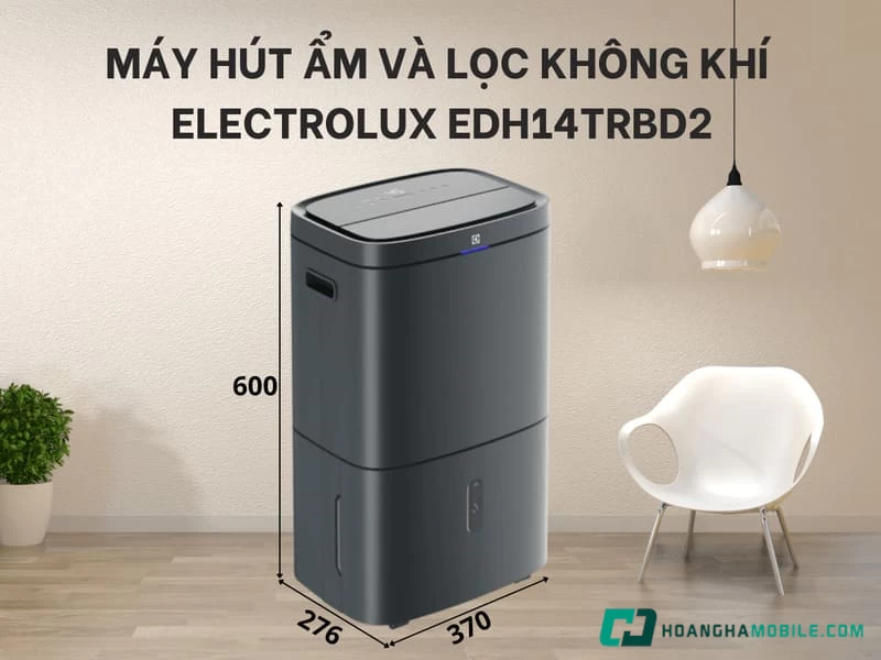 Máy hút ẩm kết hợp lọc khí Electrolux EDH14TRBD2 là lựa chọn lý tưởng giúp bạn duy trì độ ẩm tối ưu, loại bỏ vi khuẩn, bụi bẩn