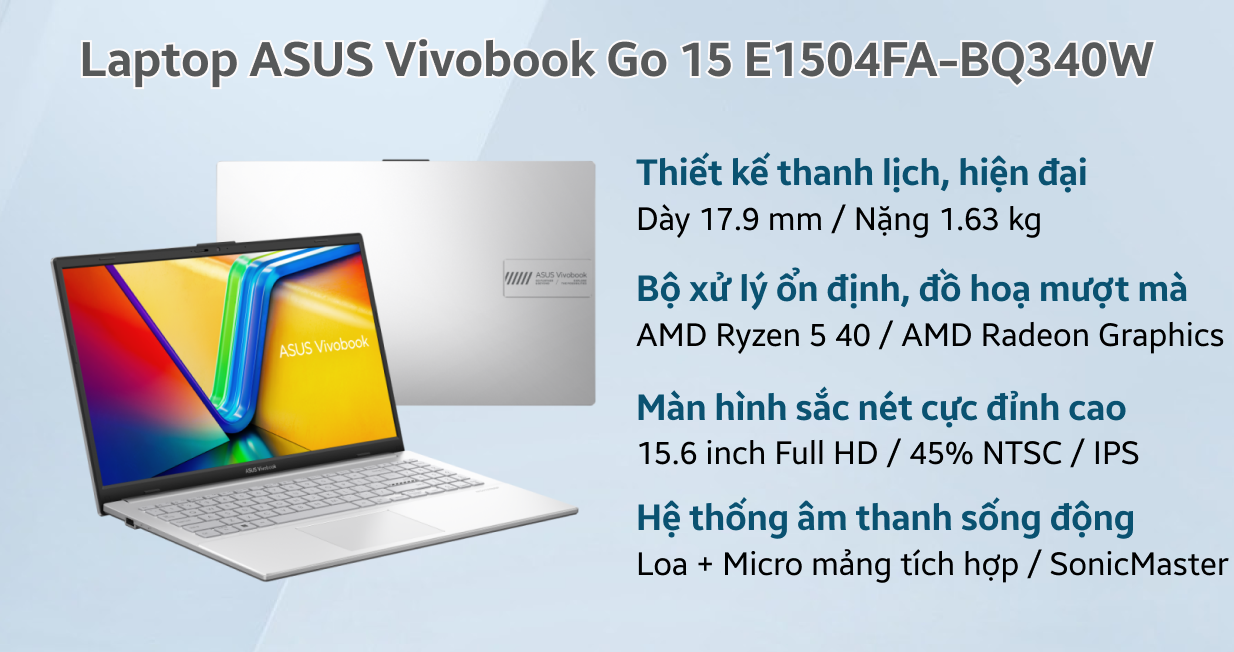 ASUS Vivobook Go 15 E1504FA-BQ340W — ảnh 2