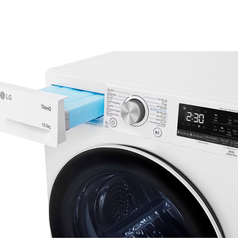 Máy sấy bơm nhiệt LG DUAL Inverter 10.5 kg DVHP50W — ảnh 9