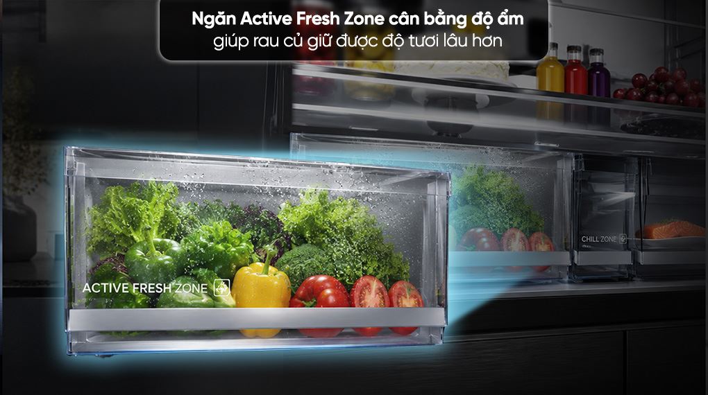 Tủ lạnh Haier Inverter 638 lít Multi Door HM800ASWMBVNU1 - Active Fresh Zone cân bằng độ ẩm