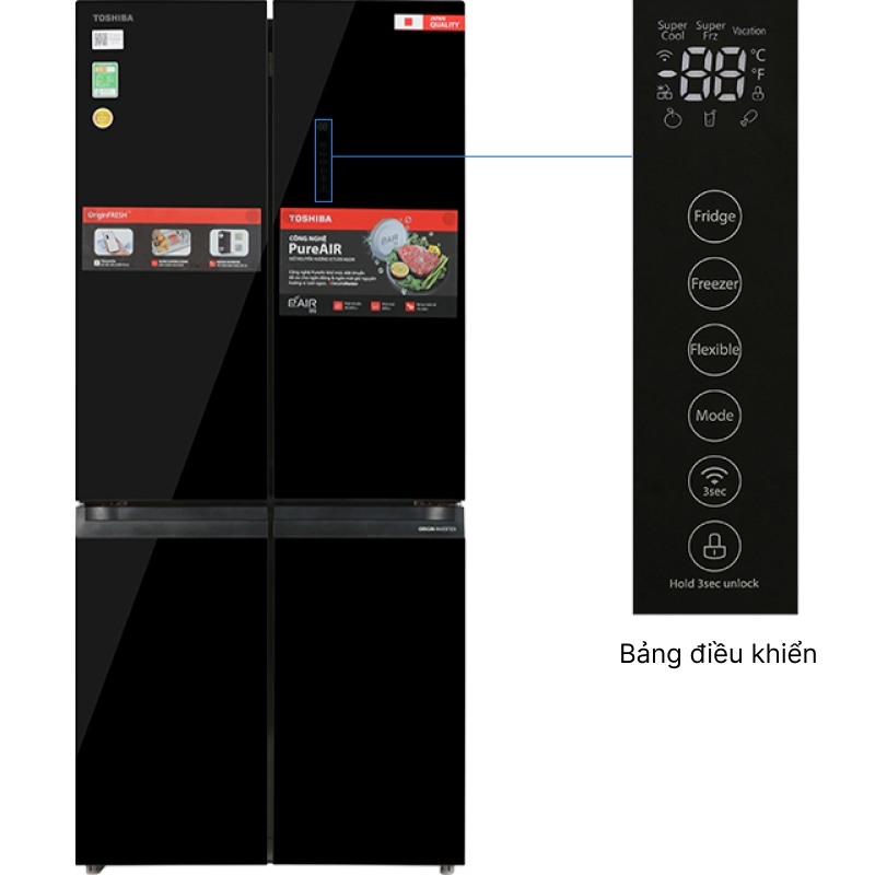 Tủ lạnh Multi Door Toshiba ORIGIN Inverter 515 lít GR-RF677WI-PGV(22)-XK — ảnh 8