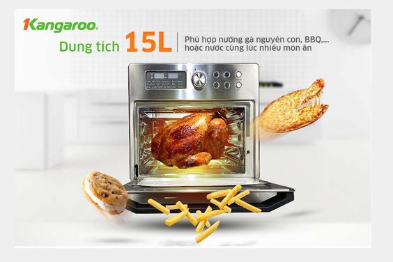 Nồi chiên không dầu Kangaroo KG15AF3A dung tích cực đại