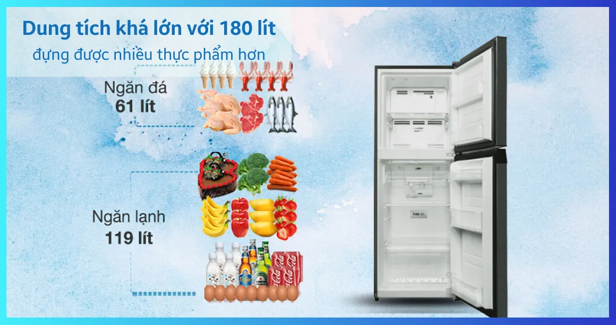 Tủ lạnh Toshiba 180 lít 2023 (GR-RT234WE-PMV(52)) — ảnh 4