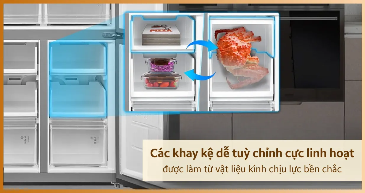 Tủ lạnh Toshiba Multidoor 471 lít 2025 (GR-RF606WI-PMV(60)-AG) — ảnh 5
