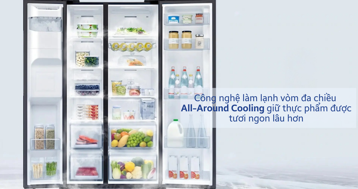 Tủ lạnh Samsung Side By Side 578L 2024 RS57DG410EB4SV — ảnh 4