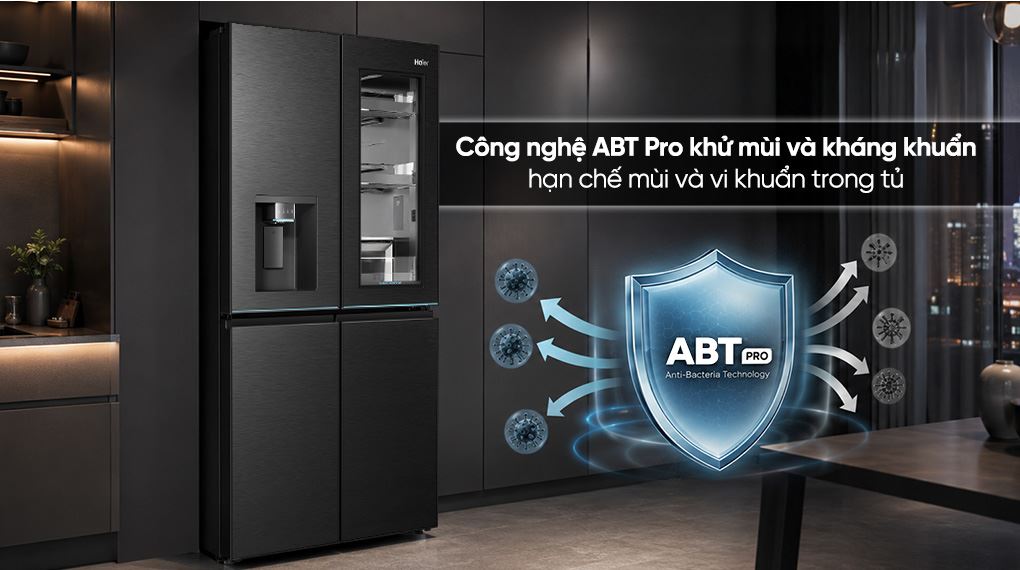 Tủ lạnh Haier Inverter 638 lít Multi Door HM800ASWMBVNU1 - Công nghệ kháng khuẩn và khử mùi ABT Pro