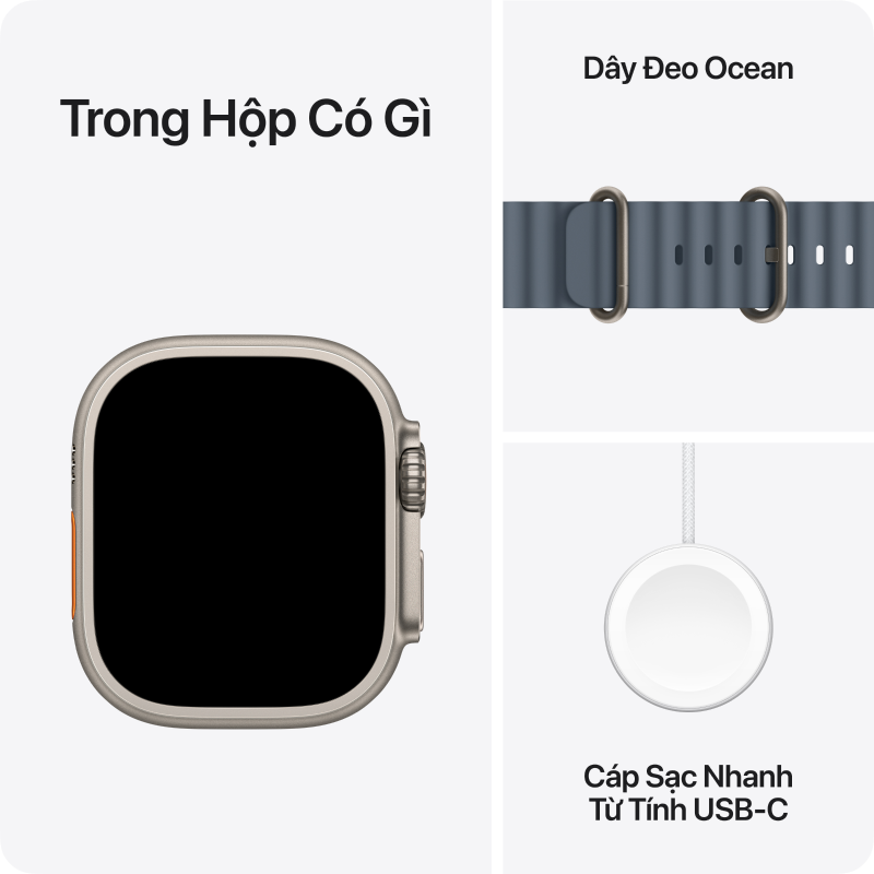 Apple Watch Ultra 3 5G 49mm Viền titan Dây Ocean — ảnh 8