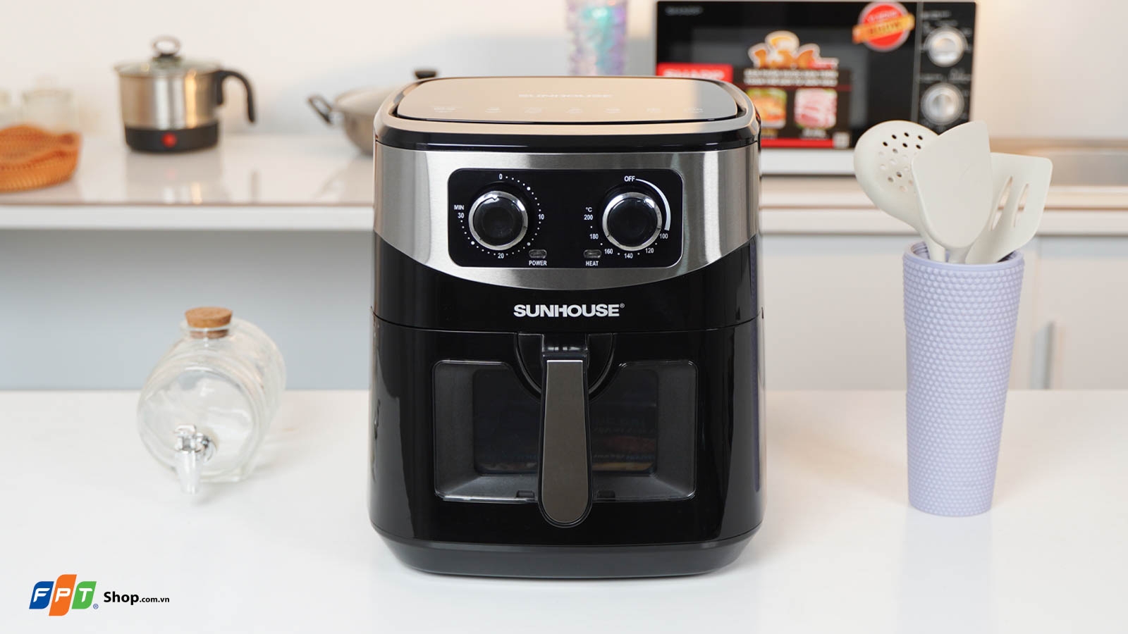 Nồi chiên không dầu điện tử Sunhouse 9 lít SHD4082 — ảnh 2