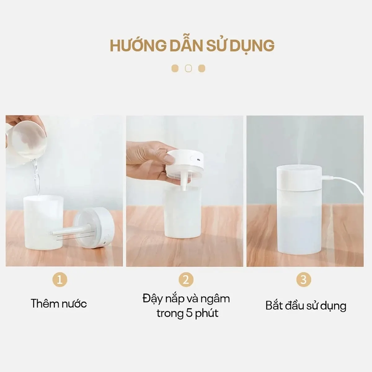 Máy phun sương tạo ẩm tay FujiHome HM01 — ảnh 5
