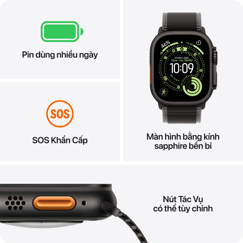 Apple Watch Ultra 3 5G 49mm Viền titan Dây Ocean — ảnh 4