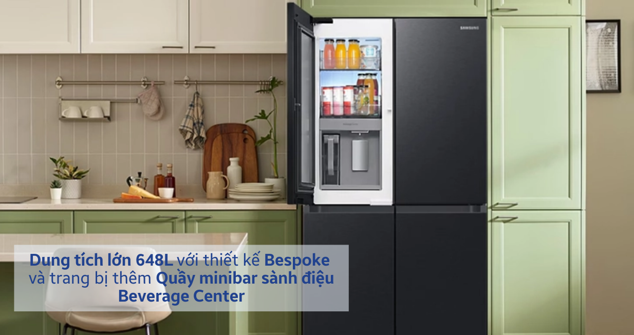 Tủ lạnh Samsung Multidoor Bespoke 648L 2023 RF59CB66F8S/SV — ảnh 8