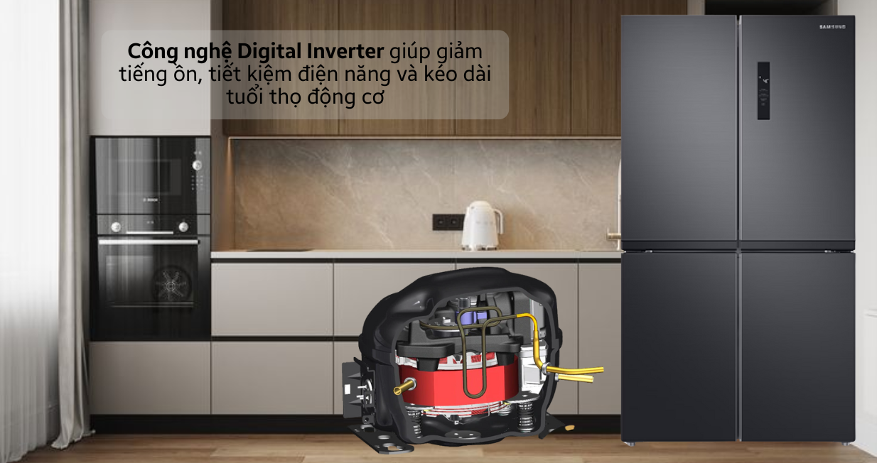 Tủ lạnh Samsung Multidoor 488 lít 2021 (RF48A4000B4/SV) — ảnh 8