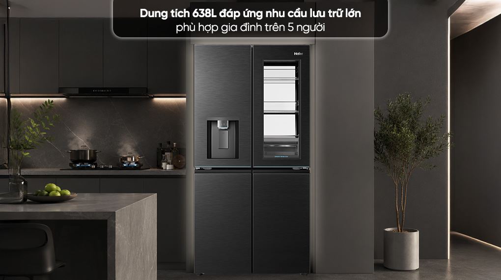 Tủ lạnh Haier Inverter 638 lít Multi Door HM800ASWMBVNU1 - Dung tích lớn