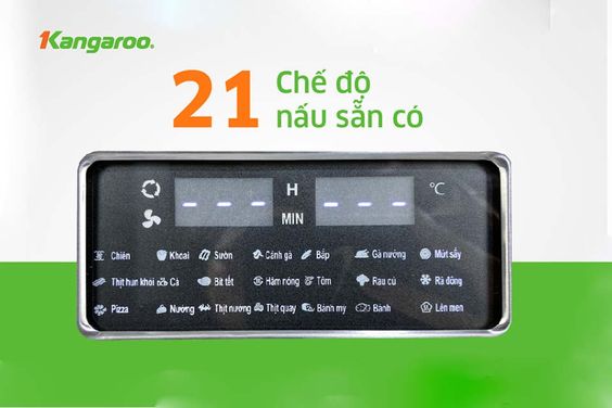 Nồi chiên không dầu Kangaroo KG15AF3A với 21 chế độ nấu