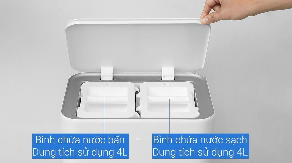 Robot hút bụi lau nhà Xiaomi 5 EU - dung tích bình chứa tại trạm sạc