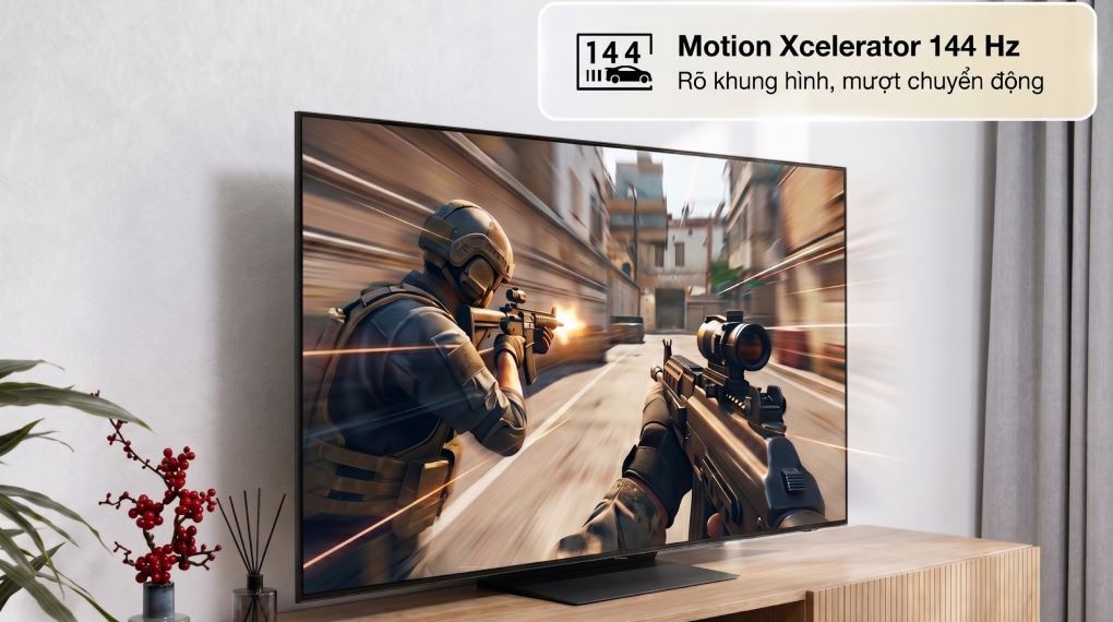 Motion Xcelerator 144 Hz - Smart Tivi OLED Samsung AI 4K 65 inch QA65S90F