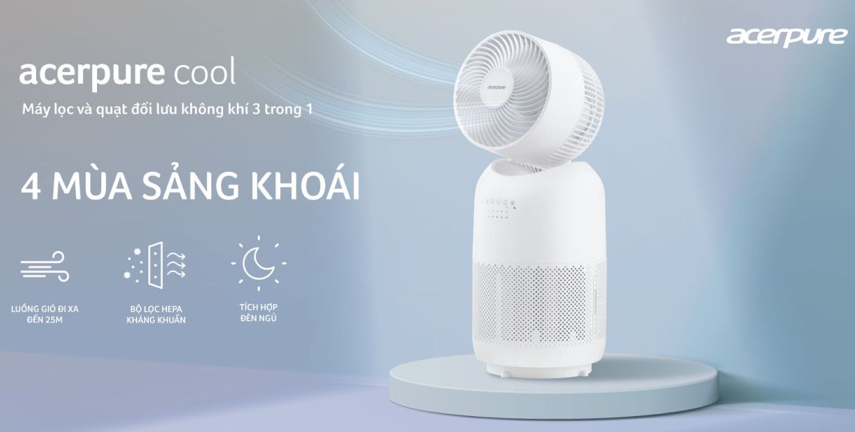 Máy lọc không khí bụi mịn Acerpure Cool C3 3in1 — ảnh 2