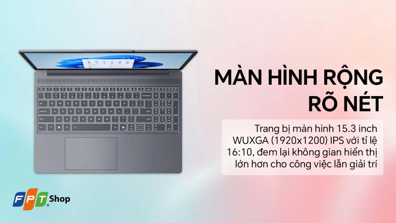 Lenovo IdeaPad Slim 3 15ARP10 Màn hình 15.3 inch WUXGA rộng rãi