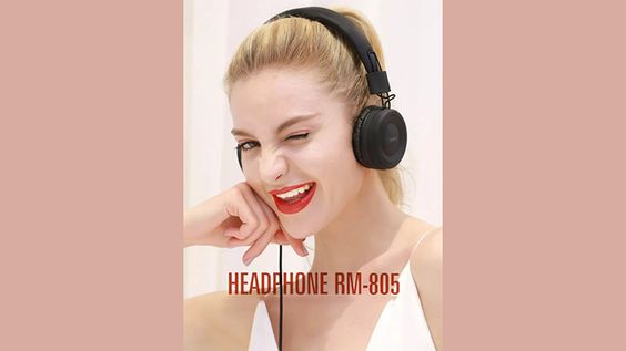 Tai nghe có dây choàng đầu có mic Remax 805 đen