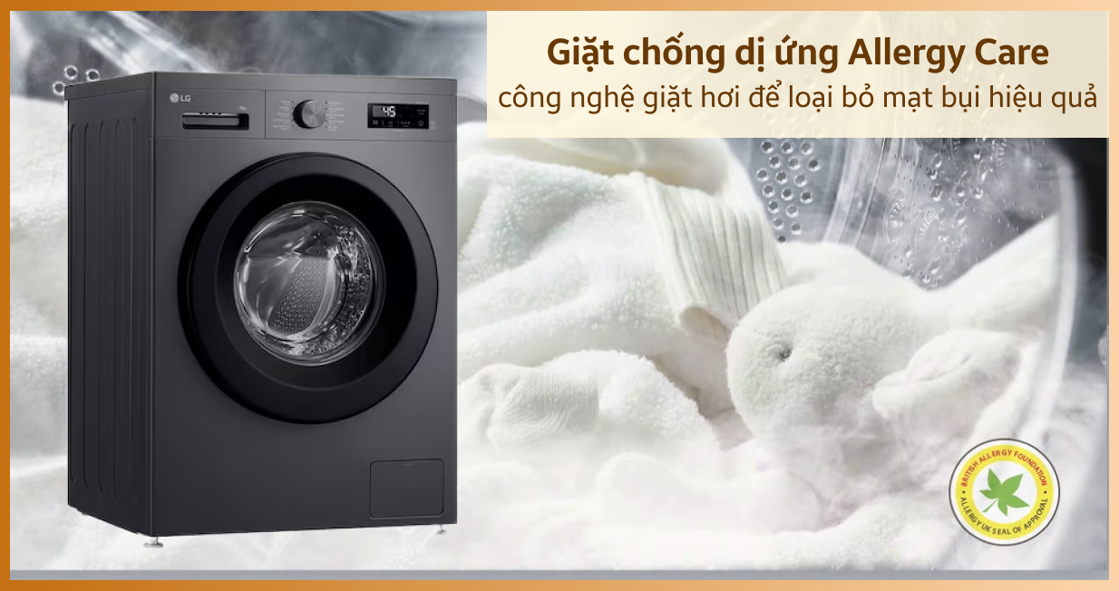 Máy giặt LG cửa ngang 9kg 2024 (FB1209S5M) — ảnh 4