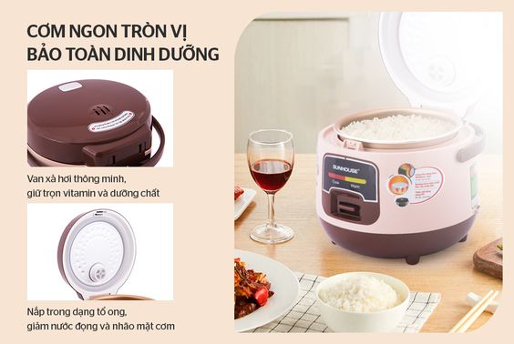 Van thoát hơi kèm nắp tổ ong giúp cơm ráo mặt