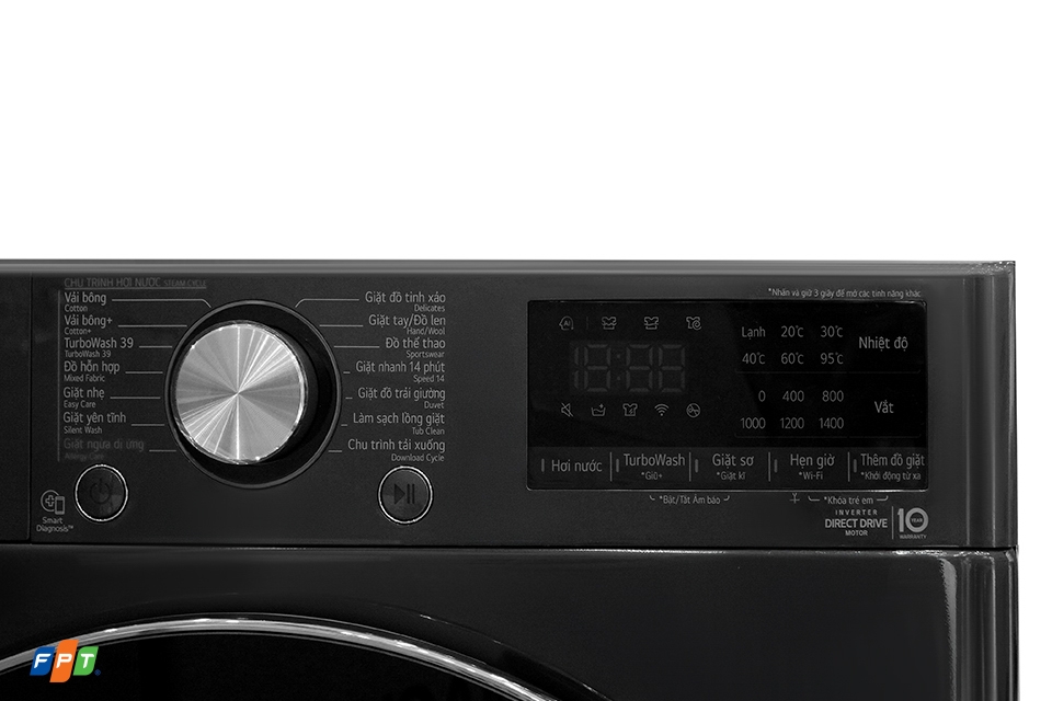 Máy giặt cửa trước LG AI DD Inverter 12 kg FV1412S3B — ảnh 8