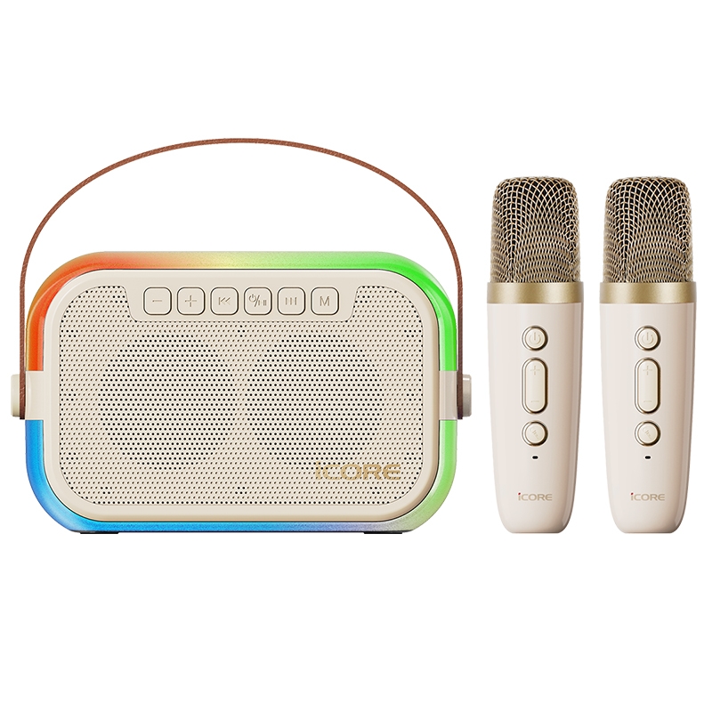 Loa Bluetooth Karaoke mini iCore ISM69, kèm 02 micro — ảnh 2