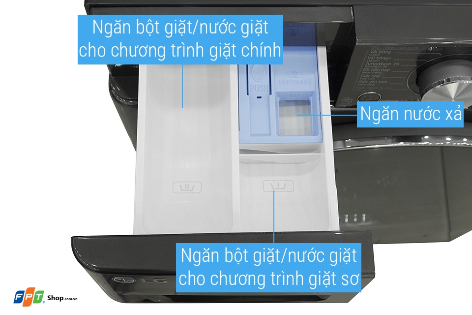 Máy giặt cửa trước LG AI DD Inverter 12 kg FV1412S3B — ảnh 7