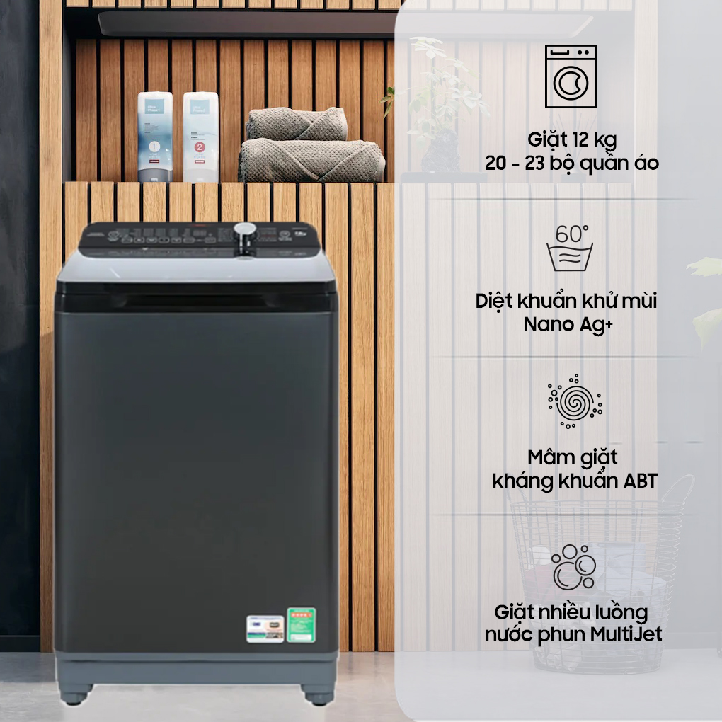 Inverter 12 Kg AQW-DR120HT.BK — ảnh 2