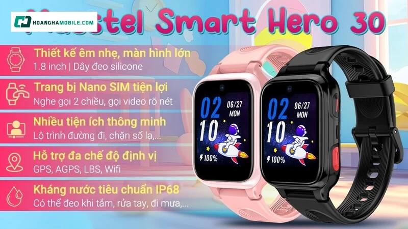 Masstel Smart HERO 30 tiện ích cho trẻ em.