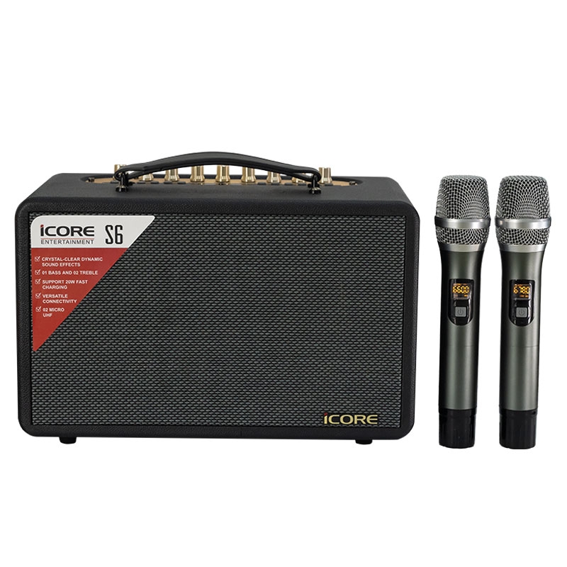 Combo Loa xách tay Karaoke iCore S6 — ảnh 2
