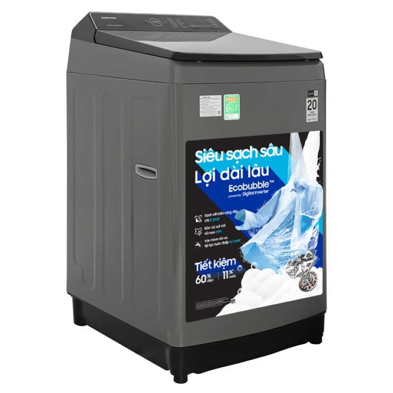 Máy giặt cửa trên Samsung Ecobubble Inverter 10.5 kg WA10CG5745BDSV — ảnh 7