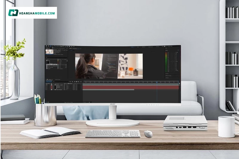 MSI MD342CQPW có kích thước 34 inch, tỷ lệ 21:9 và độ phân giải UWQHD 3440 x 1440.