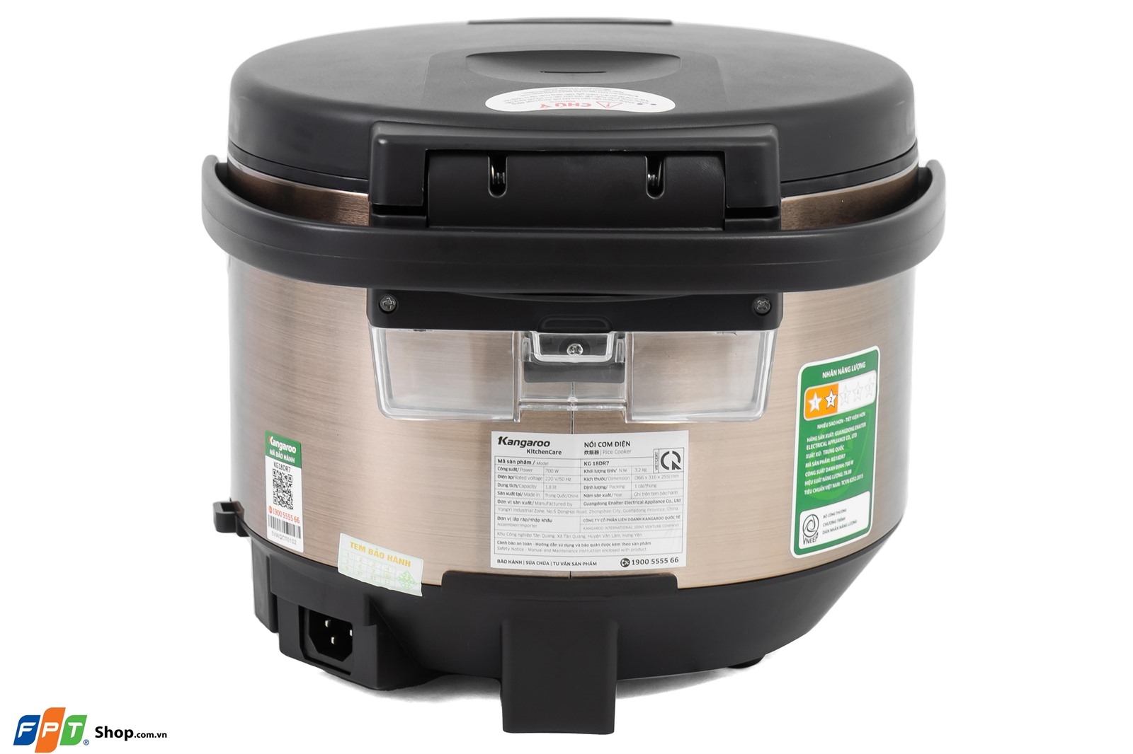 Nồi cơm điện tử Kangaroo 1.8 lít KG18DR7 — ảnh 4