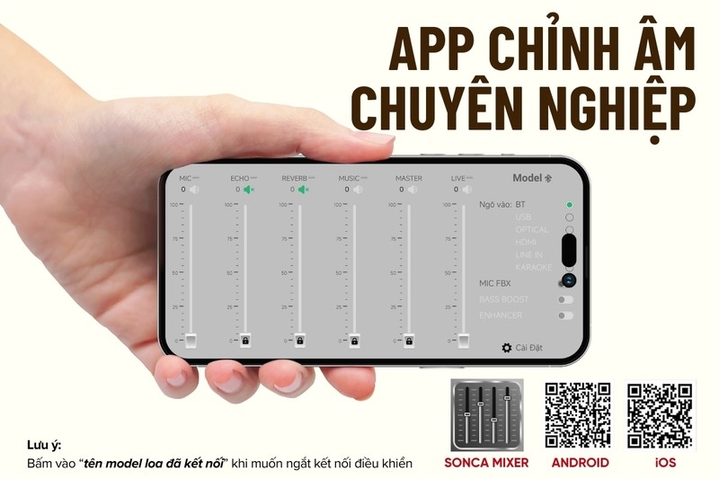 Ứng dụng SONCA Mixer tùy chỉnh âm thanh