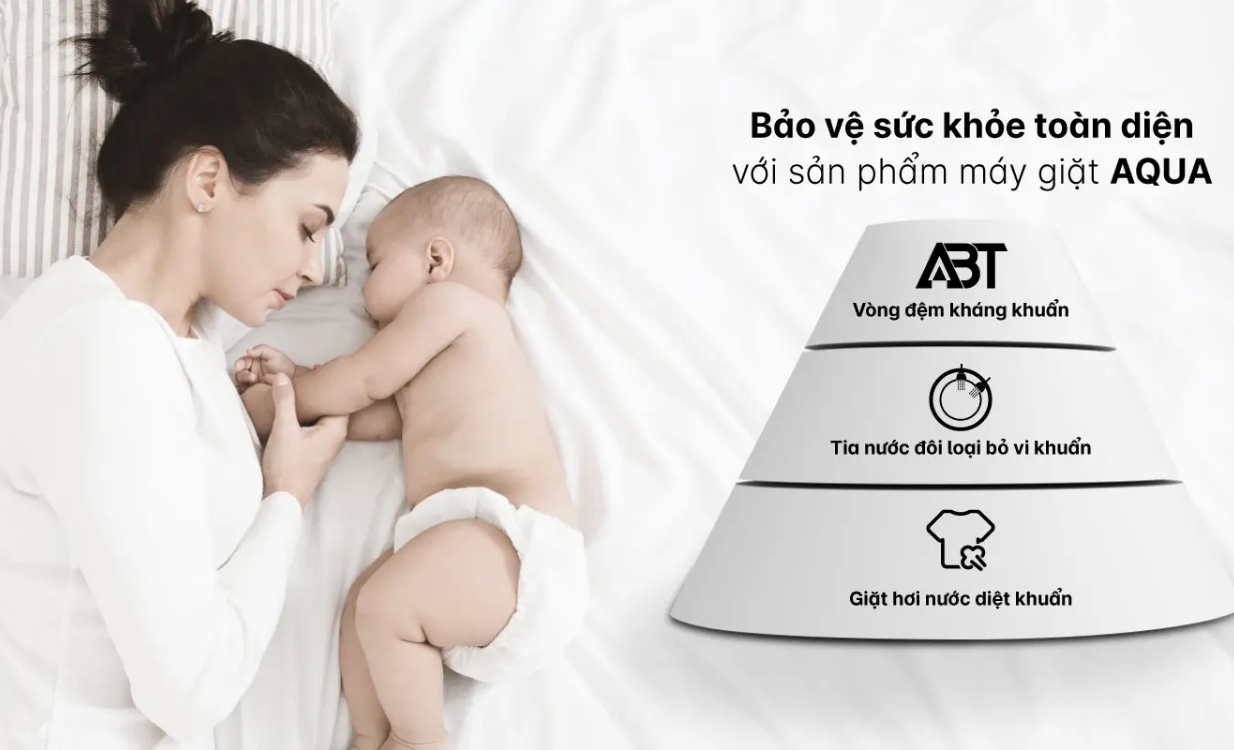 Máy giặt sấy Aqua giặt 10kg sấy 7kg 2024 (AQD-AH1051J.PS) — ảnh 7