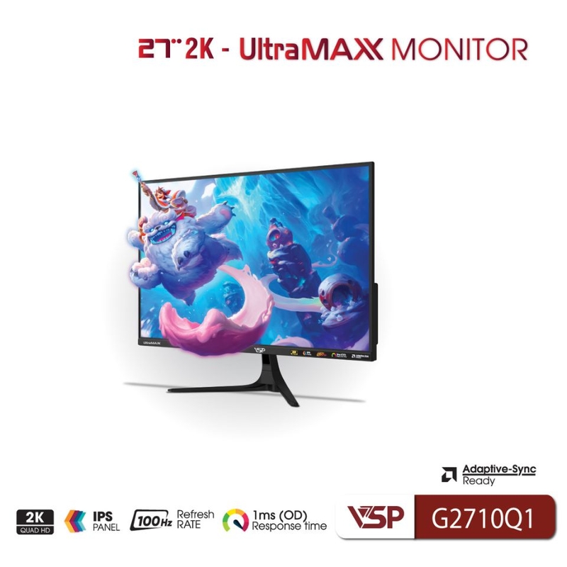 Màn hình Gaming VSP G2710Q1 - Tích hợp nhiều tính năng hỗ trợ game thủ tối đa
