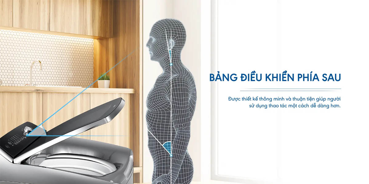 Bảng điều khiển phía sau dễ quan sát