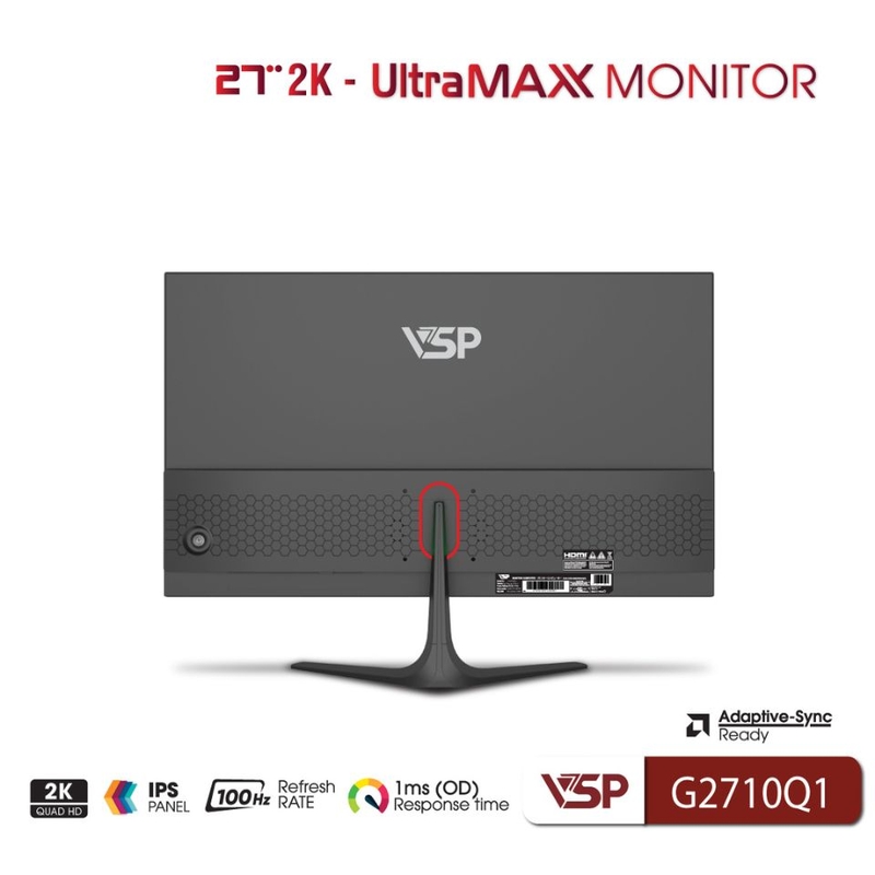 Màn hình Gaming VSP G2710Q1 - Kiểu dáng hiện đại và thao tác điều hướng dễ dàng